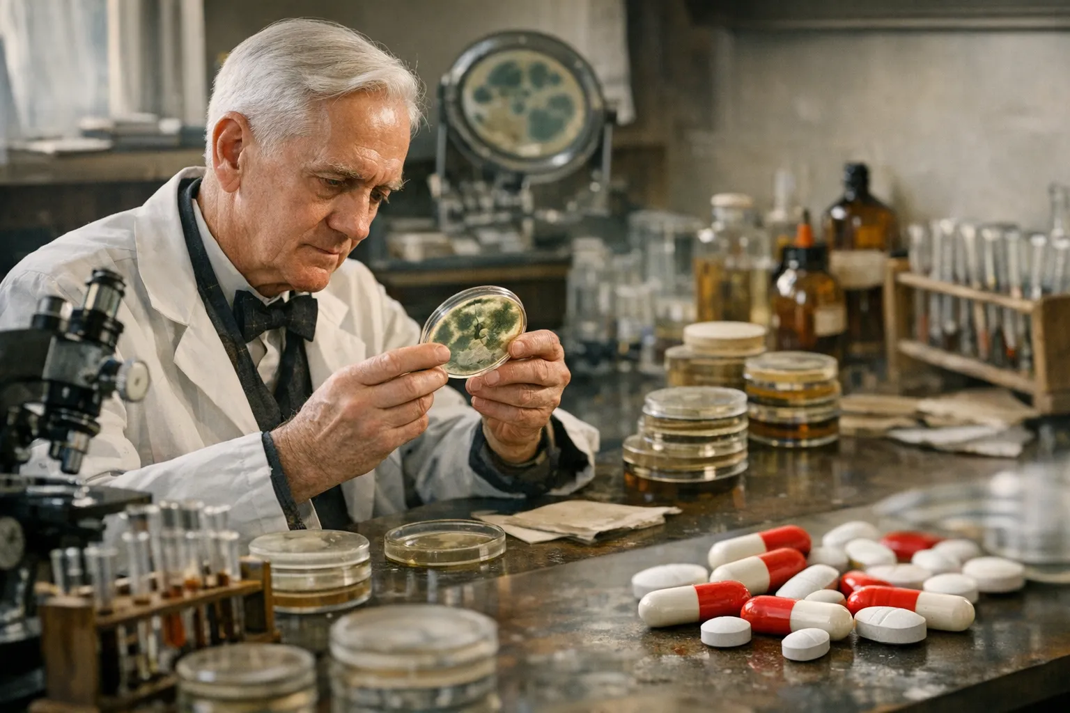 Discovery of Penicillin by Alexander Fleming: Impact on Modern Medicine and Antibiotic Resistance cover