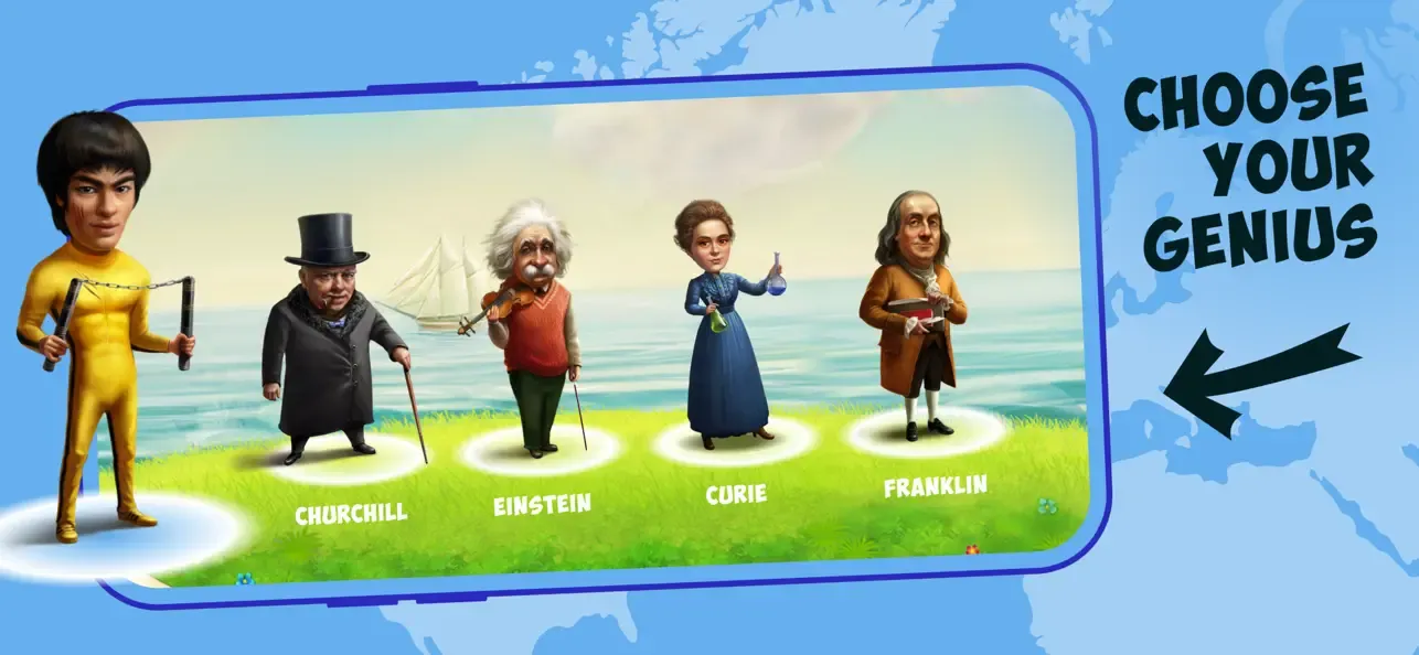 Battle of Geniuses heroes screen | Battle of Geniuses Battle of Geniuses heroes screen